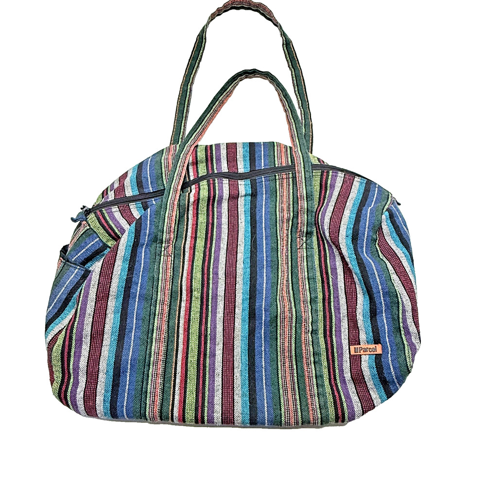 Parcel Striped Multicolor Tote Bag